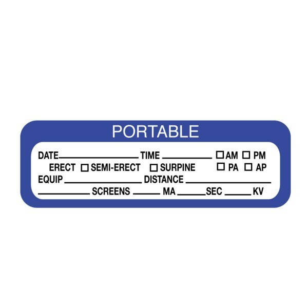 Portable Exam Labels - Date Time AM PM 7/8